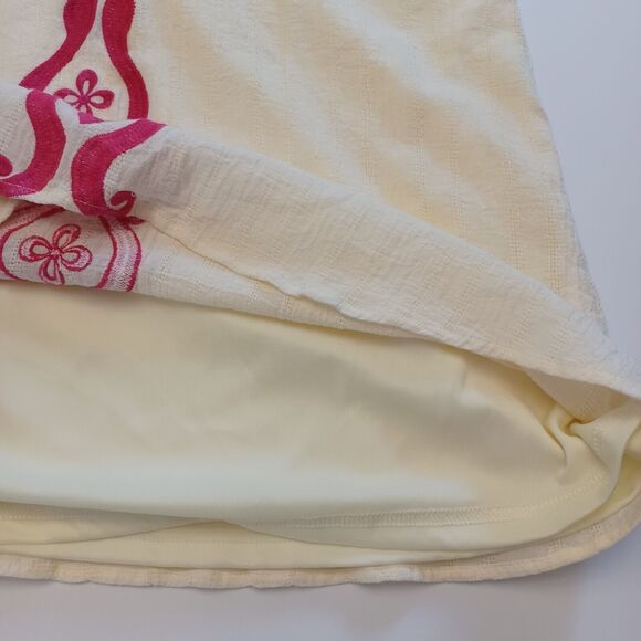 Altar'd State Dress Size M Cream Cotton Gauze Halter Neck Lined Embroidered NEW - Picture 5 of 10